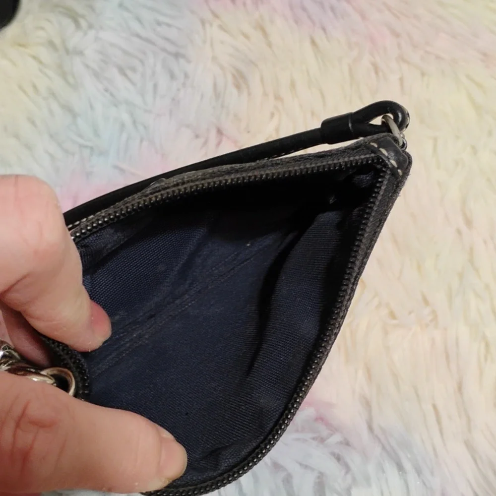 SALE! Coach Signature Print Vintage Crossbody Bag & Matching Mini Wristlet - Picture 8 of 16